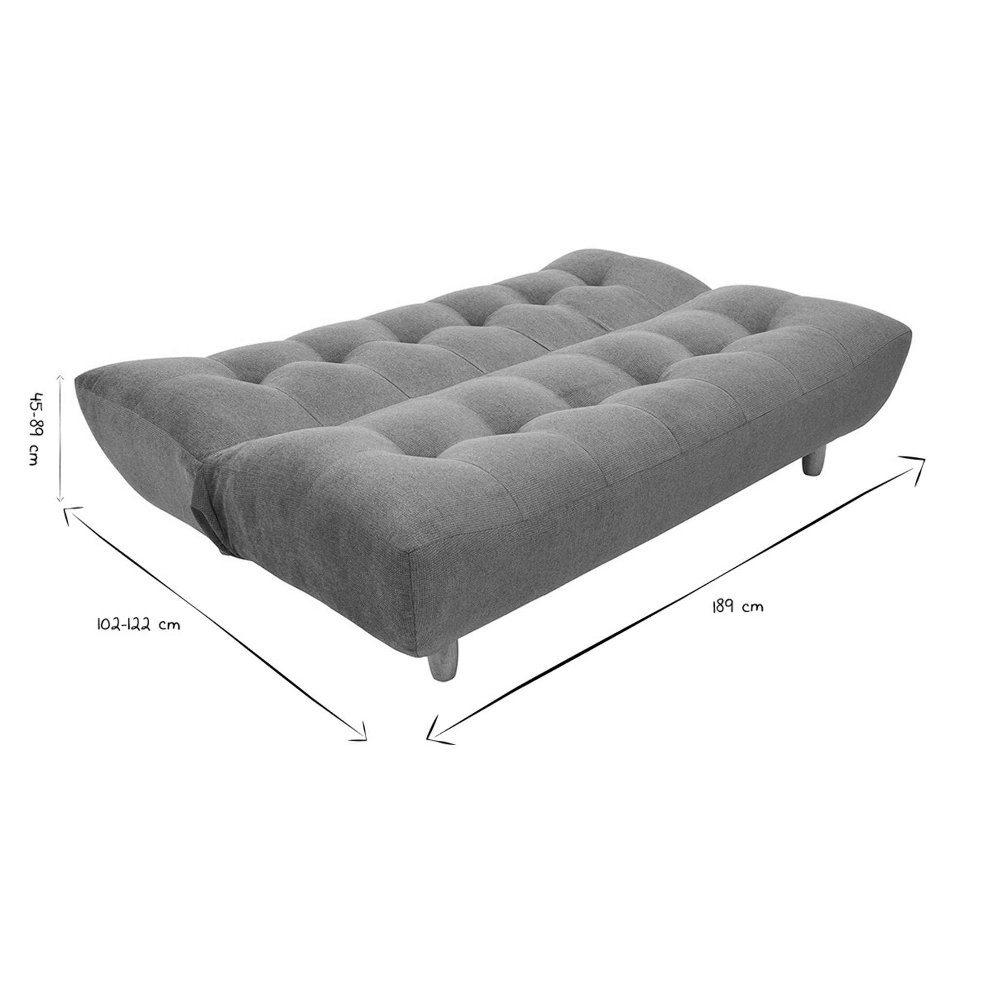 Canapé convertible scandinave 3 places en tissu chenille terre brûlée et bois clair YUMI