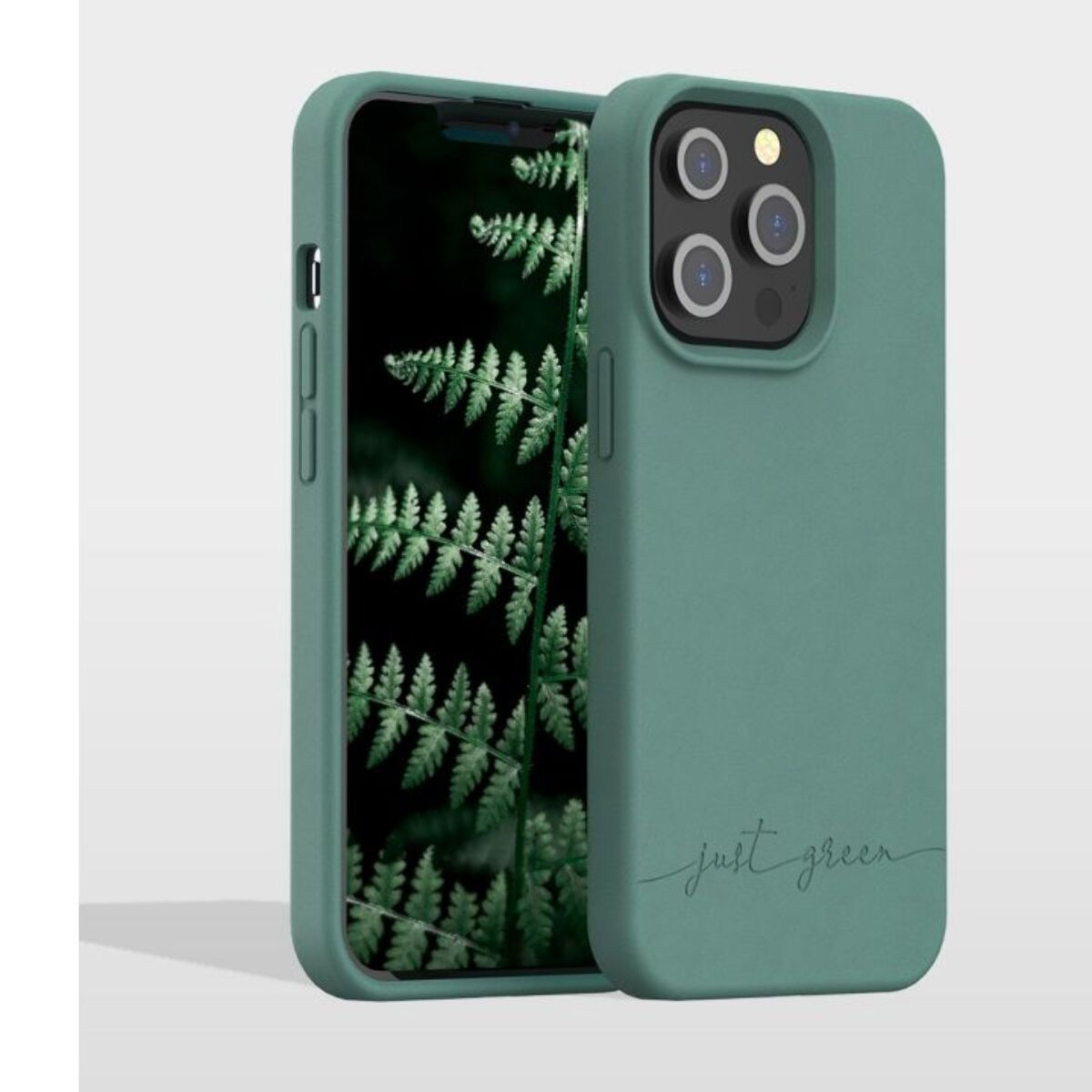 Coque JUST GREEN iPhone 13 Pro Bio vert