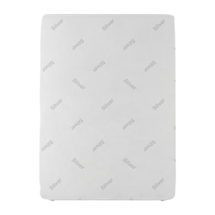 TOPPER MEMORY CON FODERA SILVER, MADE IN ITALY, PIAZZA E MEZZA FRANCESE