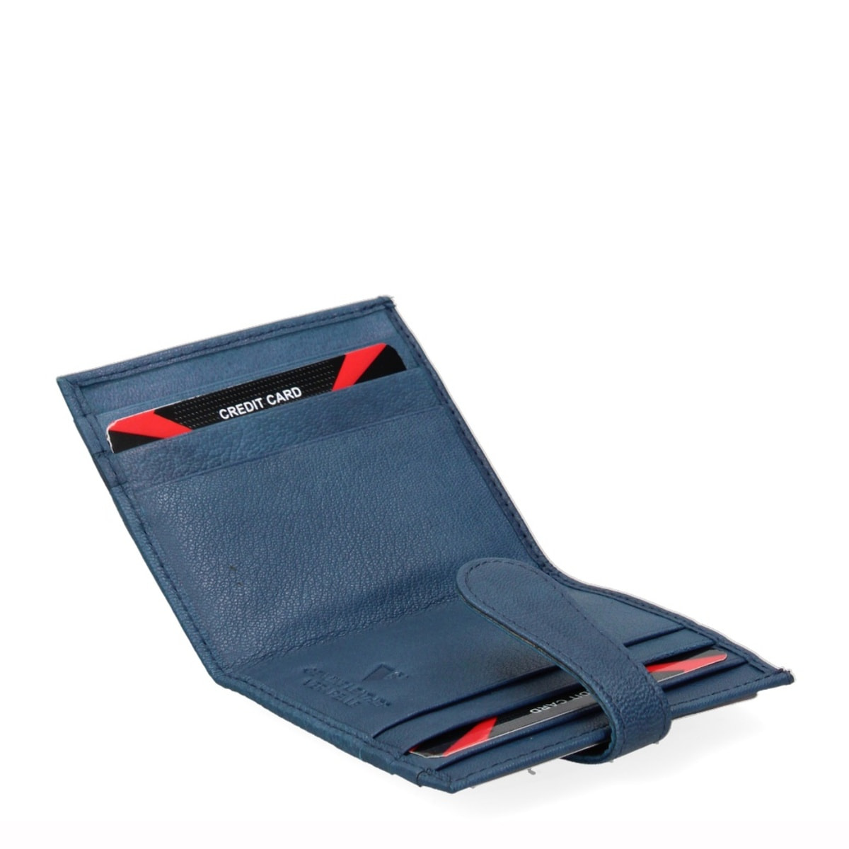 Portafoglio uomo in vera pelle - Modello False - Casual - 9.5 x 8.0 x 1.5 cm