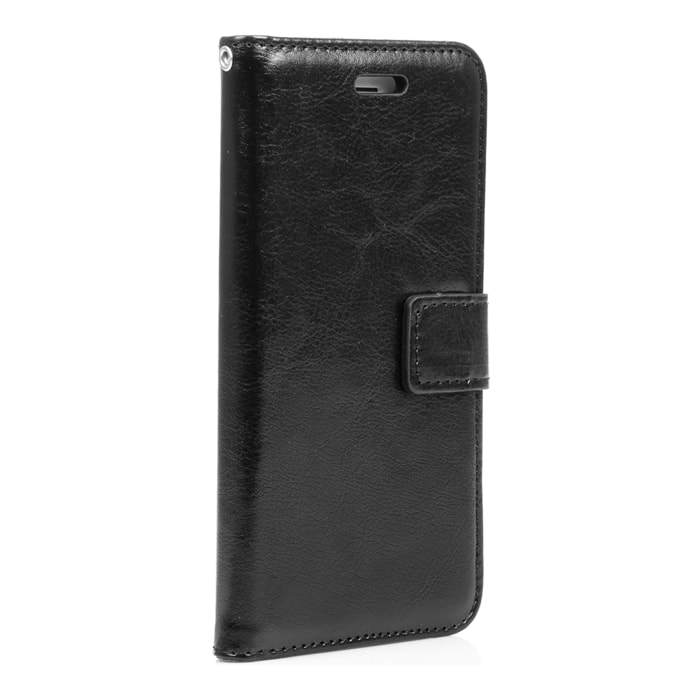 DAM Custodia Folio in ecopelle con chiusura magnetica per iPhone 7/8 7x2x14 cm. Colore nero