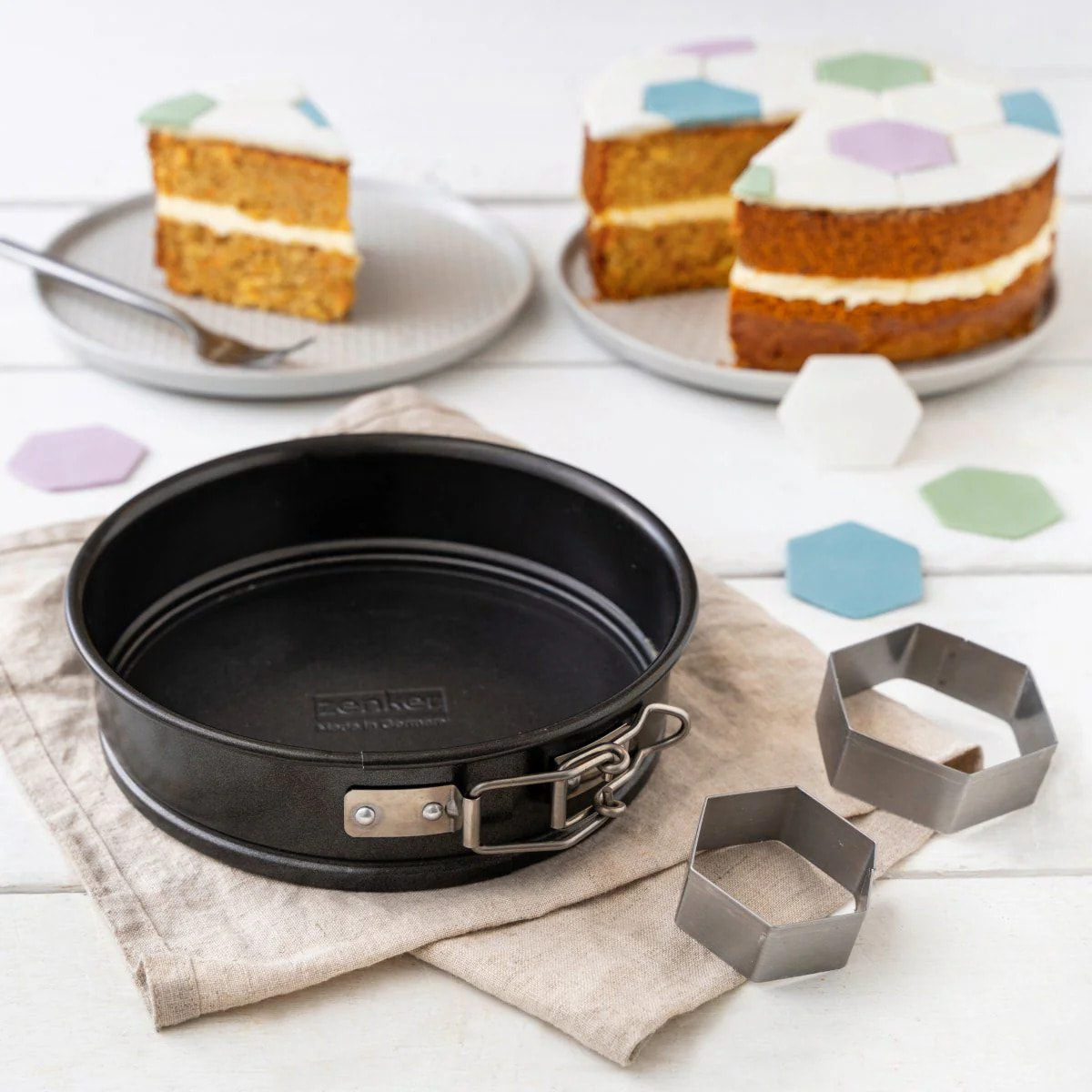 Set de 3 mini moules à cake 15 cm, charnière 16 cm et kouglof 18 cm Zenker Spécial Mini