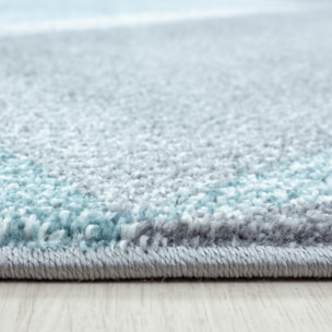 BETA - Tapis de salon à motif graphique bleu