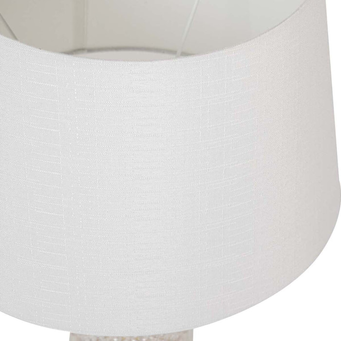 Lampara Sobremesa Metal Cristal 38x38x62 Cm
