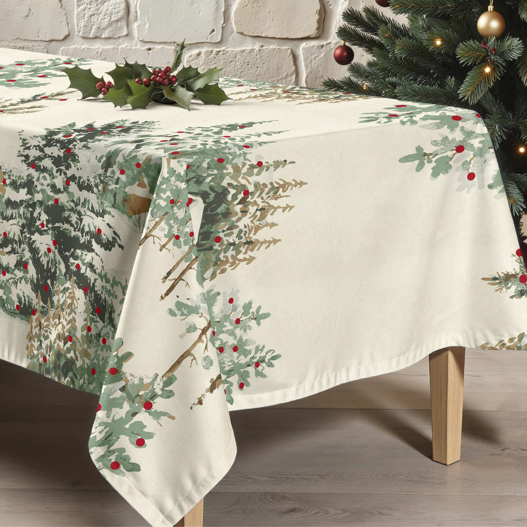 Nappe Anti-tâches Toucher du Tissu Christmas Ciervo