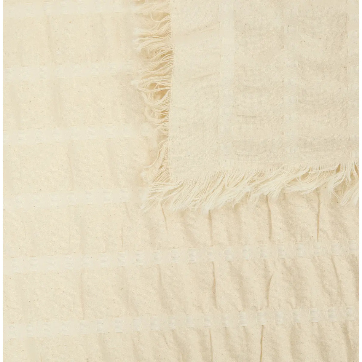 Nappe Ysel 150x250cm blanc chaud en coton