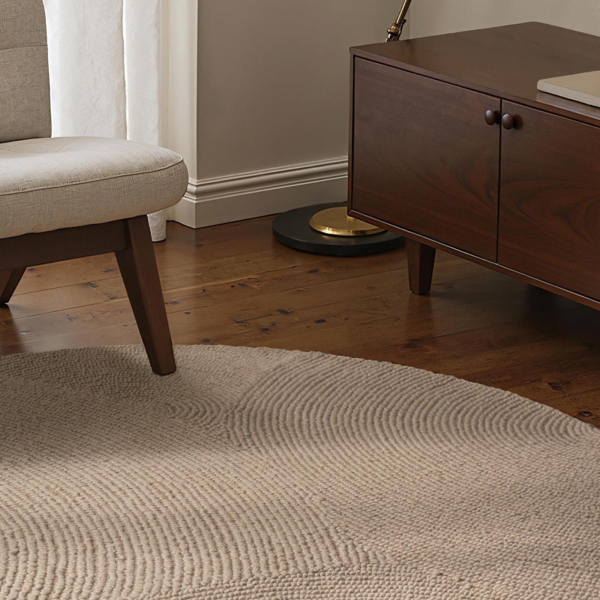 Tapis rond Rond Faux uni