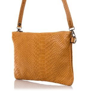 Deanna Bolso de mano Mujer.Piel auténtica Gamuza Grabado Serpiente