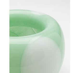 Vase Punti vert et blanc 15cm Kare Design