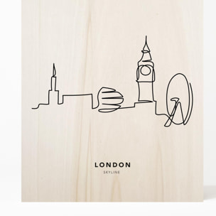 Cuadro de madera London Skyline Alto: 40 Largo: 30 Ancho: 1