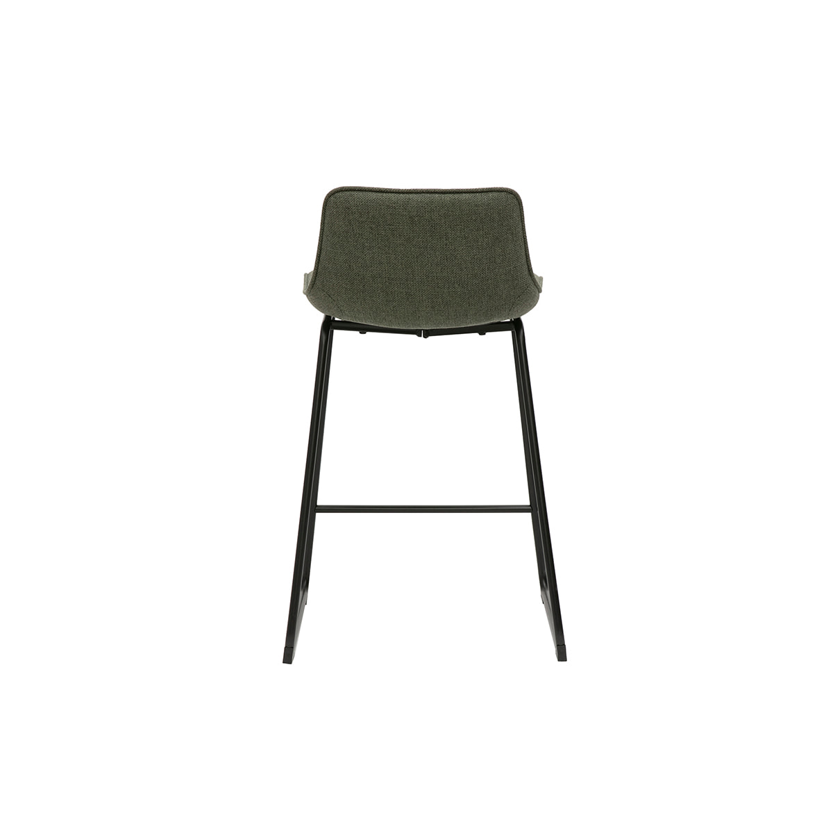 Tabourets de bar en tissu vert kaki et métal H65 cm (lot de 2) BOOST