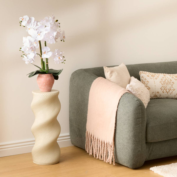 Porte-plante 1 étagères Twist beige 24x24cm