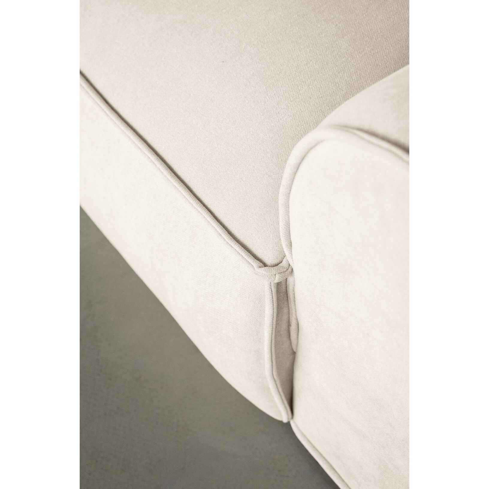 Felix - module d'assise droit en tissu texturé - Beige