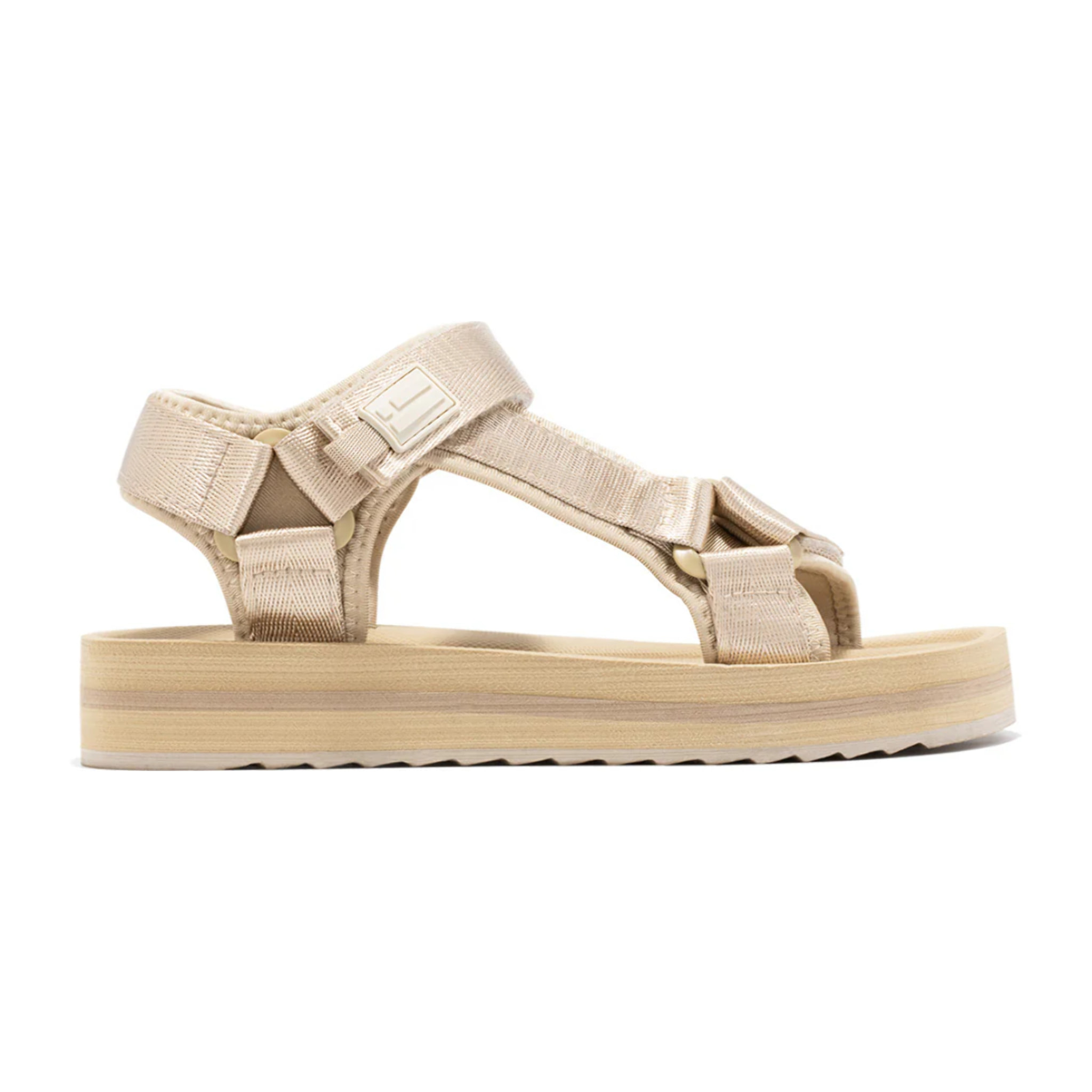 Sandalias Mujer Forest High Franjas Oro