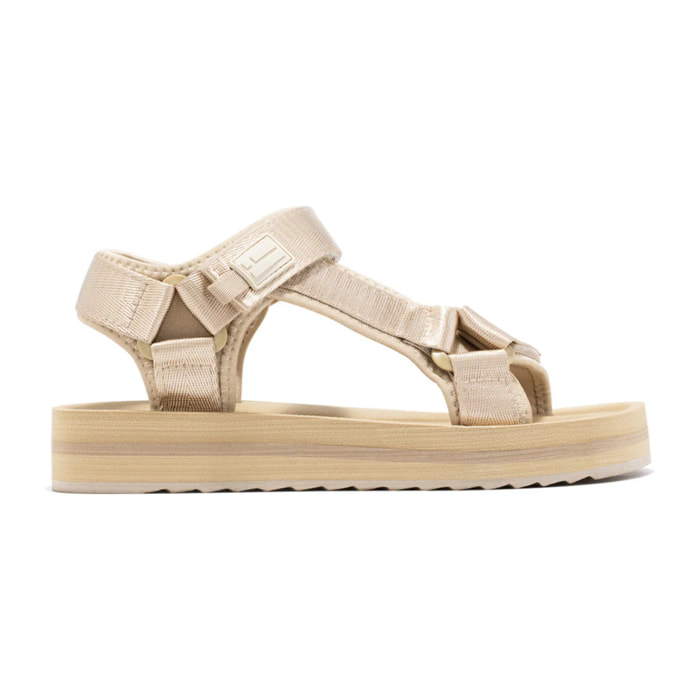Sandalias Mujer Forest High Franjas Oro
