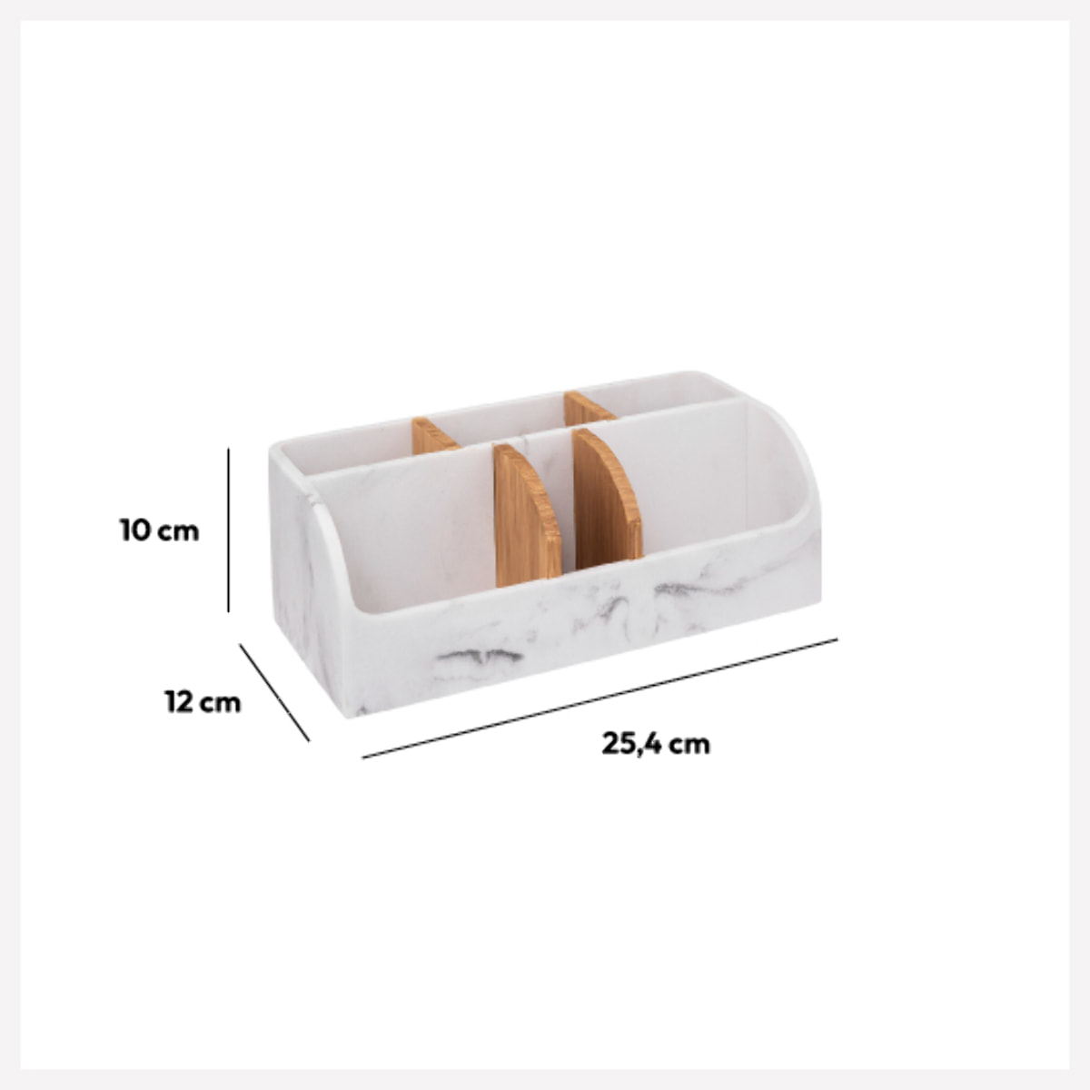 Organiseur 6  bacs Effet marbre Lea