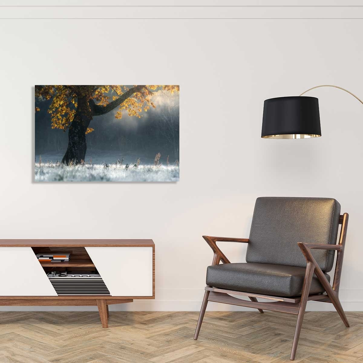 Tableau paysage Souffle d'hiver Tableau alu Dibond