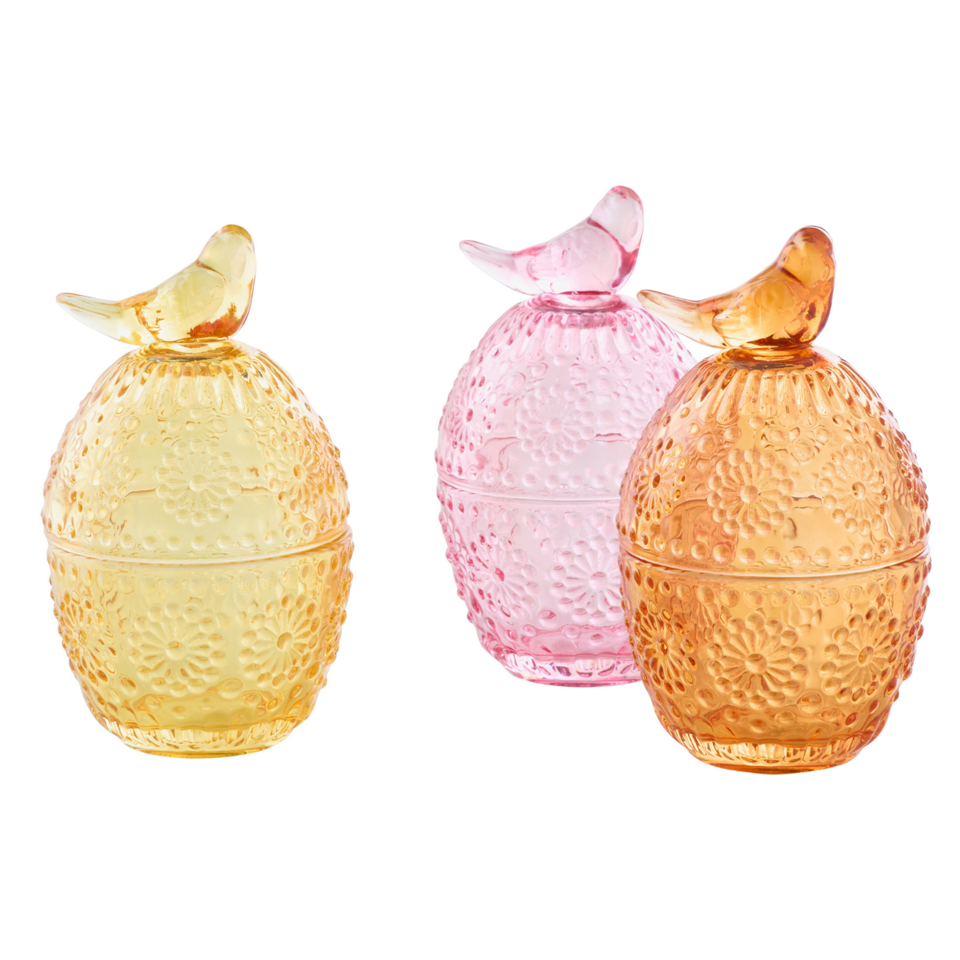 J-Line Pot à Provision - verre - mutlicolore - 3 pièces