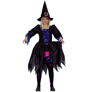 Travestimento Costume Halloween Strega Nero Bambina