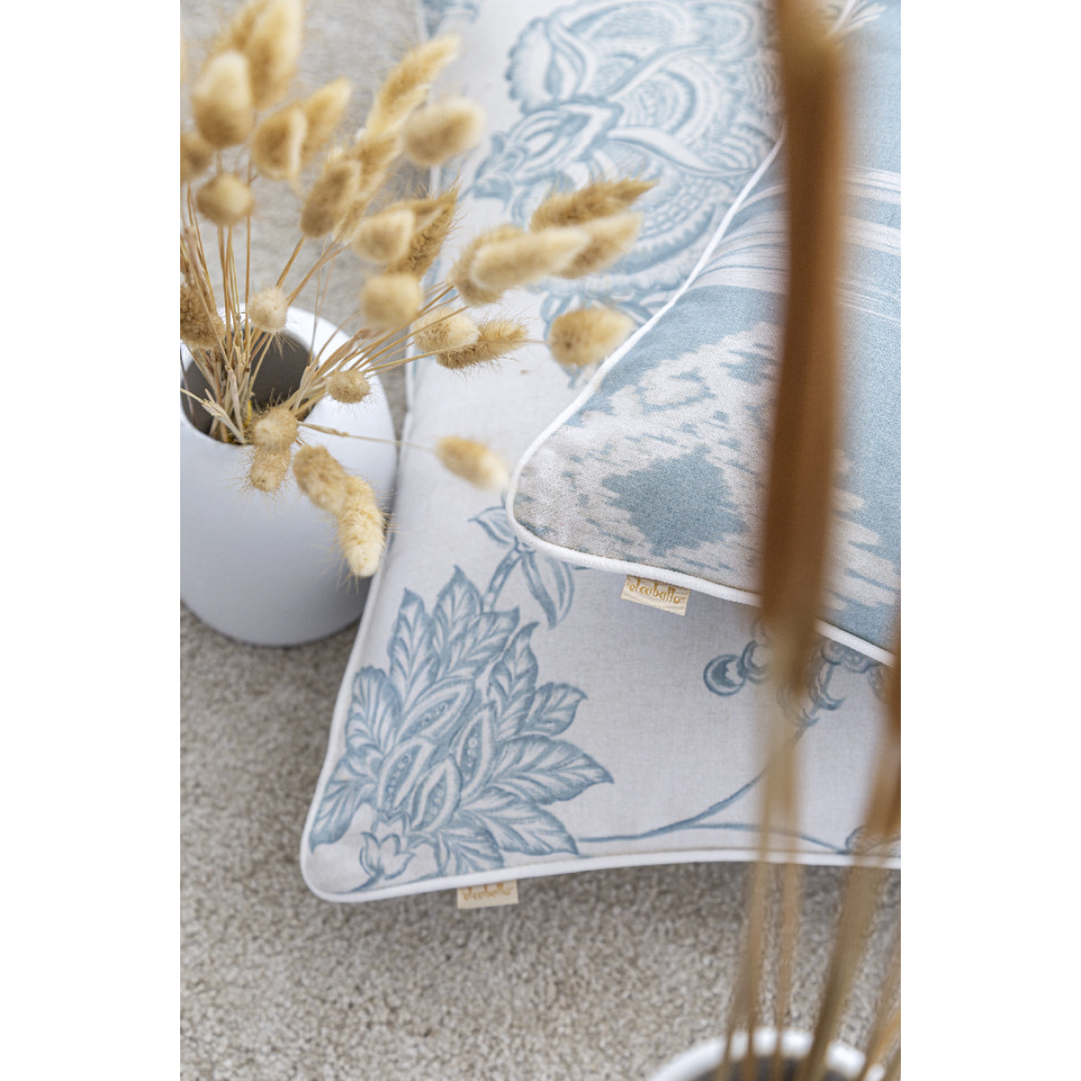 2 Fundas de cojín ORISSA COORD 30x50 cm - aguamarina