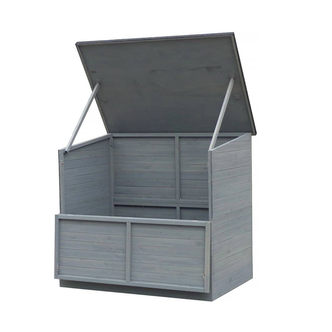 Coffre de jardin en bois "Caja" - 137 x 91 x 121 cm - Anthracite