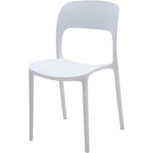 Set da 4 sedie SOUTH BEACH in polipropilene bianco