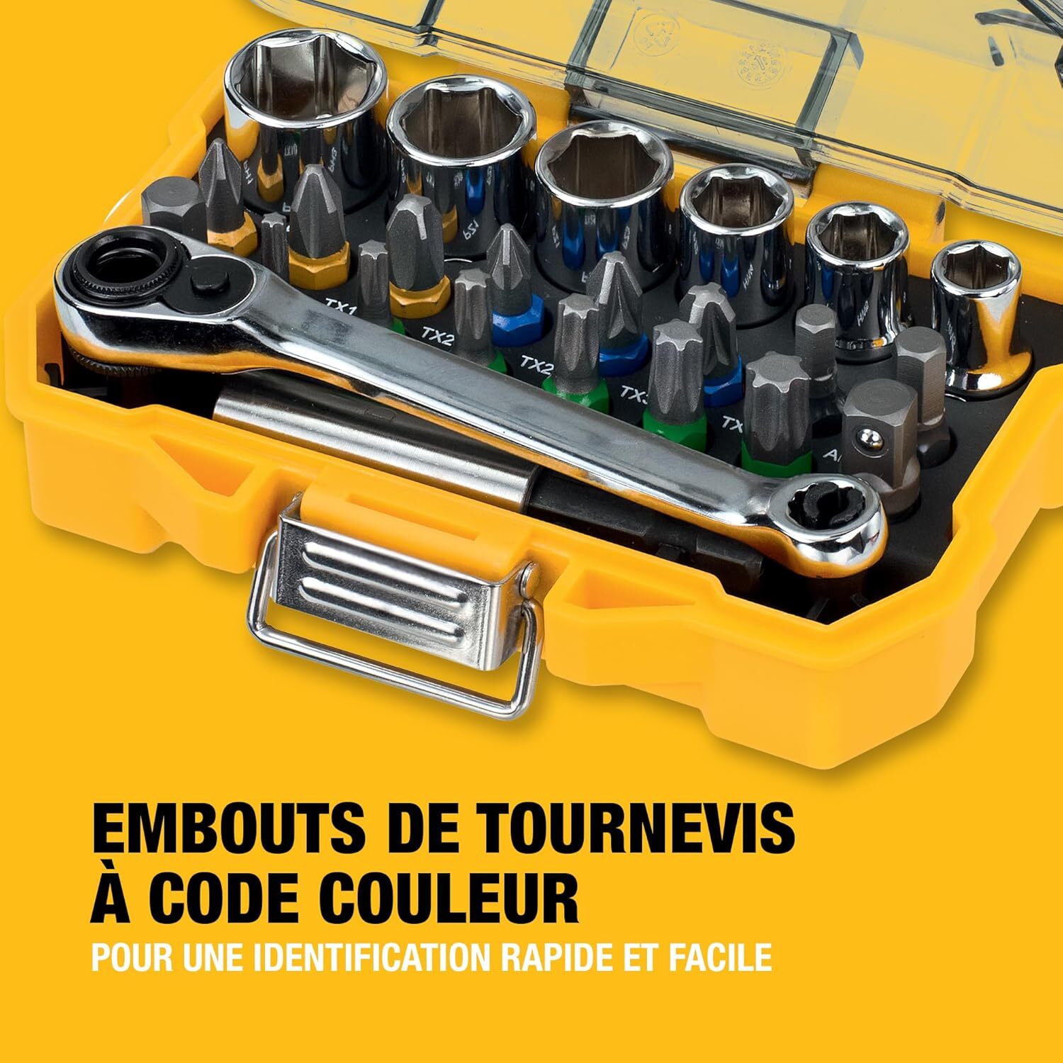 Coffret de 24 pièces avec douilles et embouts 25 mm - DEWALT - DT71516-QZ