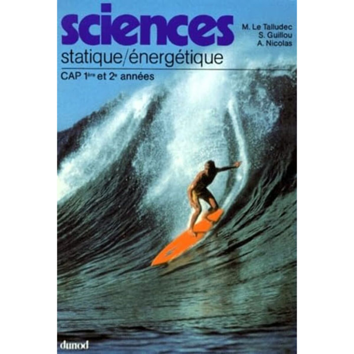 Le Talludec | Sciences statiques énergétique, CAP, 1ère et 2ème années | Livre d'occasion