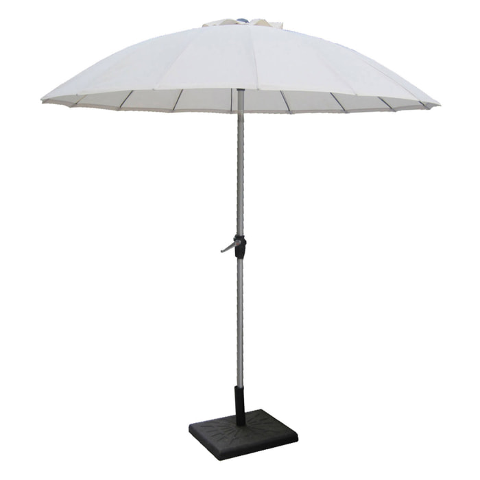 Ombrellone in alluminio con manovella, 270 x 270 x 270, Beige