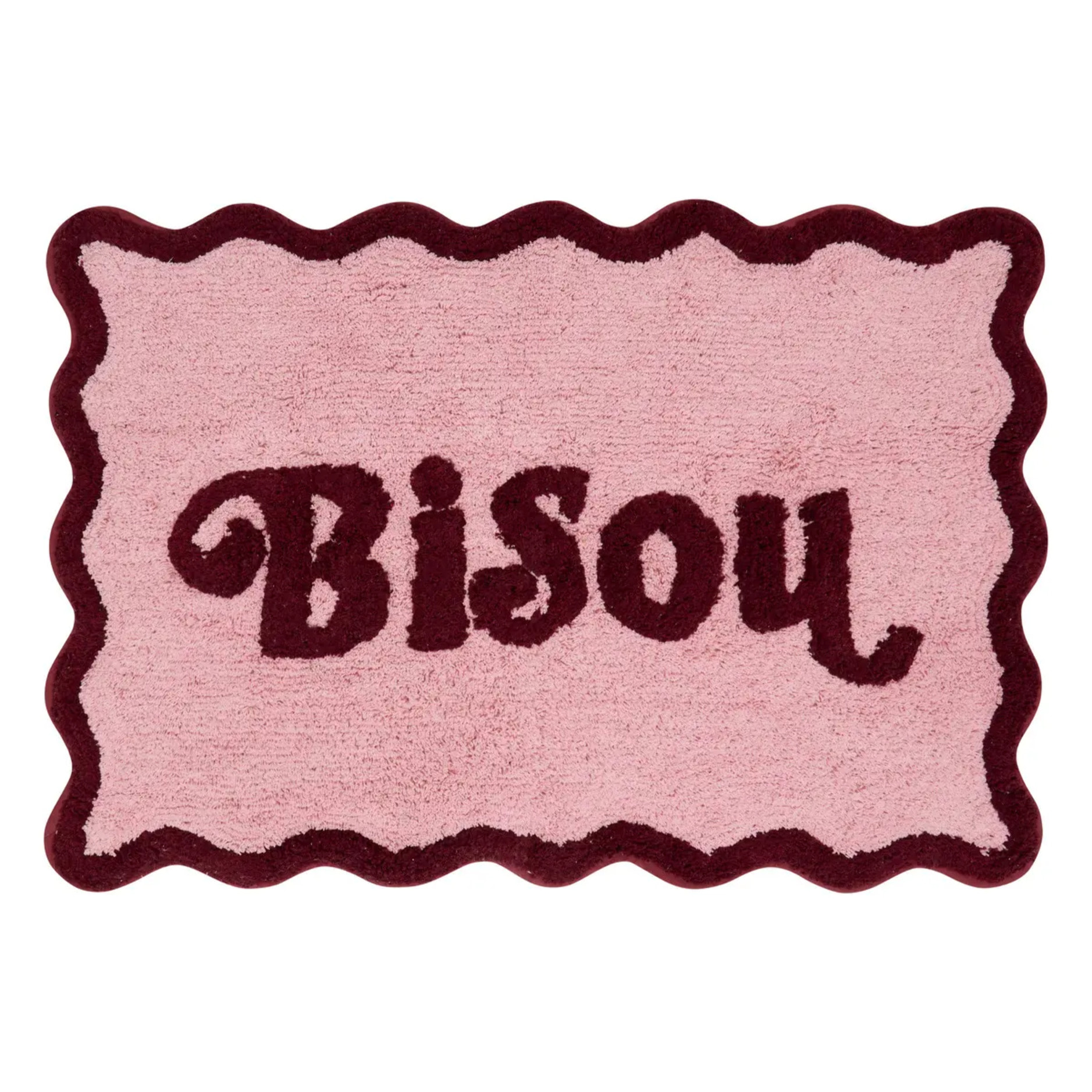 Tapis effet laine Cherry rose 90x60cm