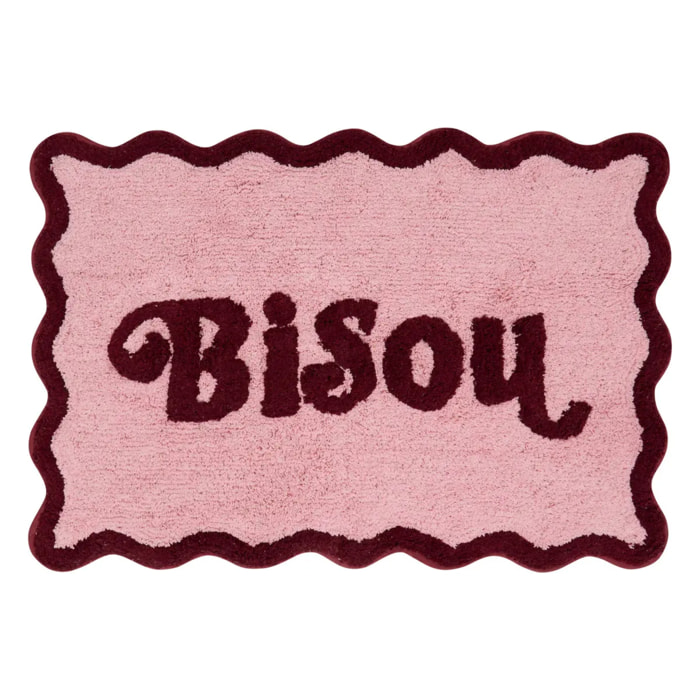 Tapis effet laine Cherry rose 90x60cm