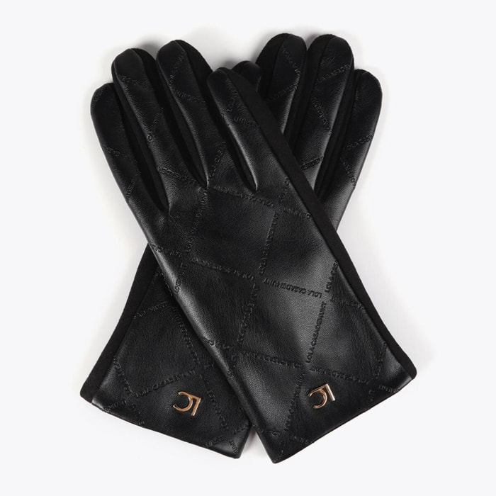 Guanti con Logo a Reticolo