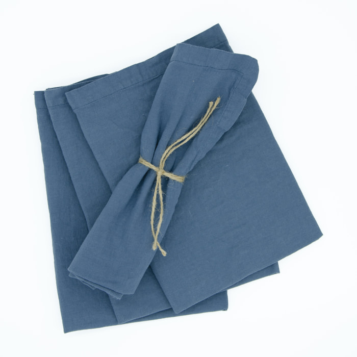 Serviette de table ORGANIC Bleu minéral