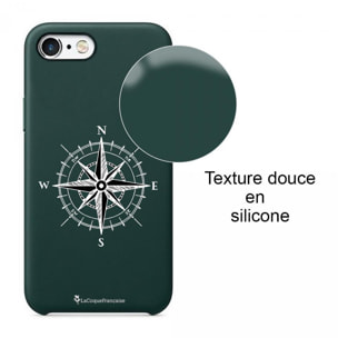 Coque iPhone 6/6S Silicone Liquide Douce vert kaki Boussole La Coque Francaise.