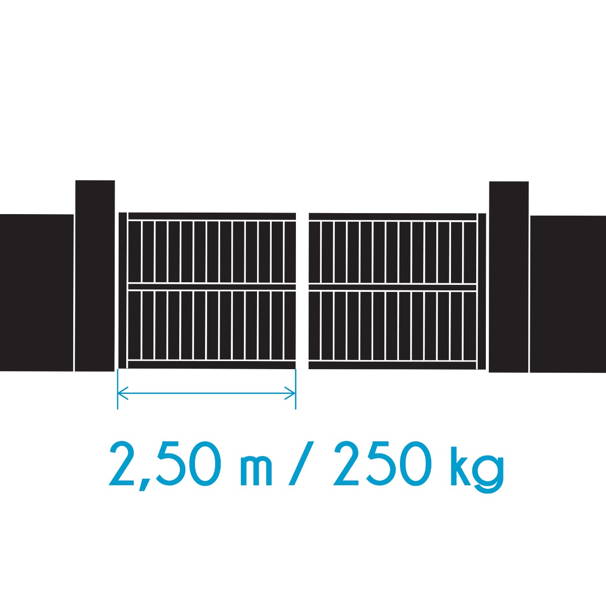 Motorisation à bras articulés pour portail battant Orane-SE et 3 télécommandes