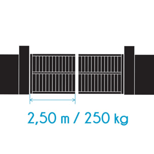 Motorisation à bras articulés pour portail battant Orane-SE et 3 télécommandes