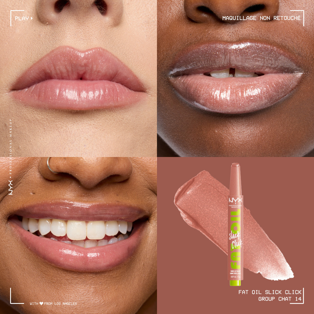 NYX Professional Makeup FAT OIL SLICK CLICK Baume à lèvres GROUP CHAT