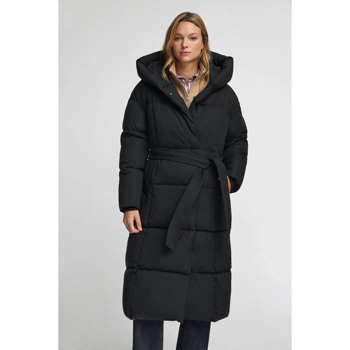 Giaccone Guada Long nero con logo Polo Club