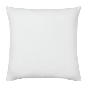Taie d'oreiller unie en gaze de coton, TENDRESSE, Blanc