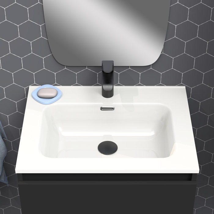 Ensemble de salle de bain IRONA 2C, 70cm, comprend lavabo et miroir