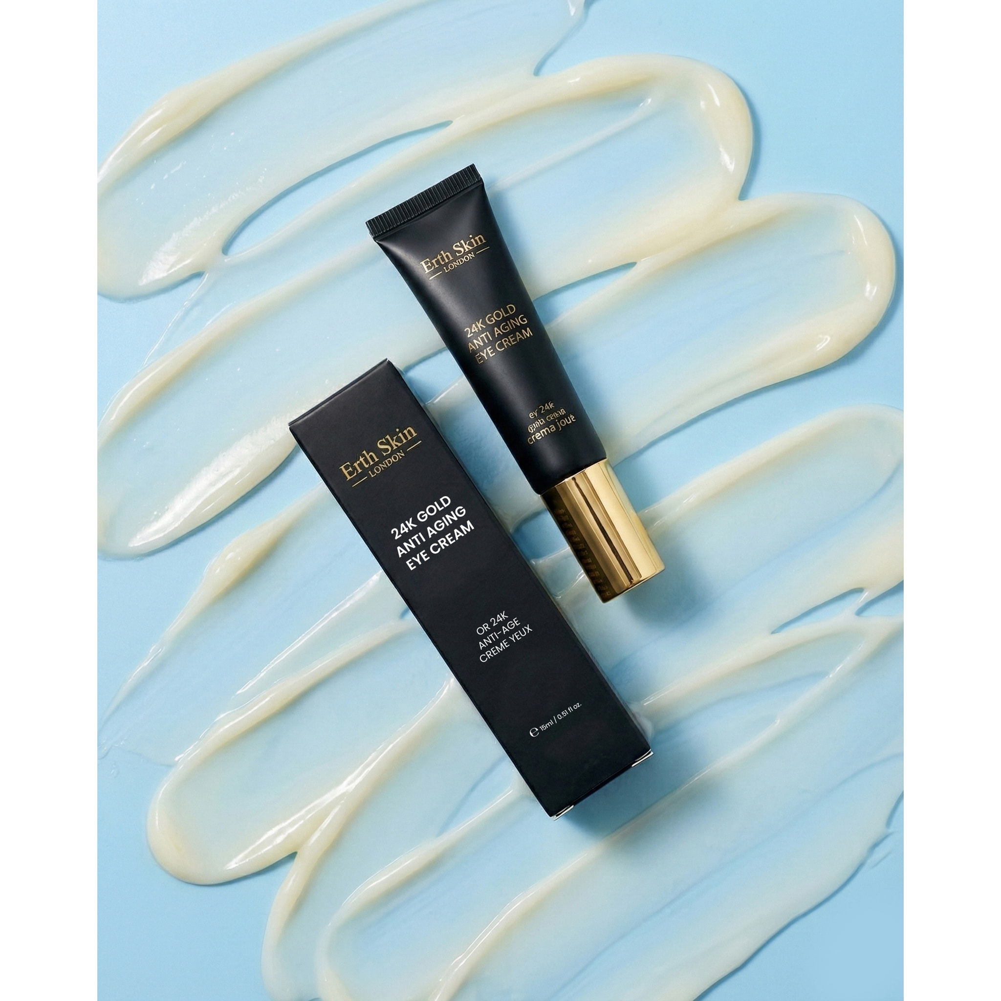 Crema para ojos de oro de 24 quilates