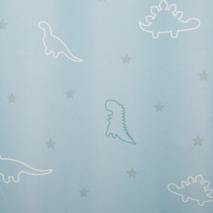 Rideau occultant enfant "Glow" dinosaure bleu clair 140x250cm