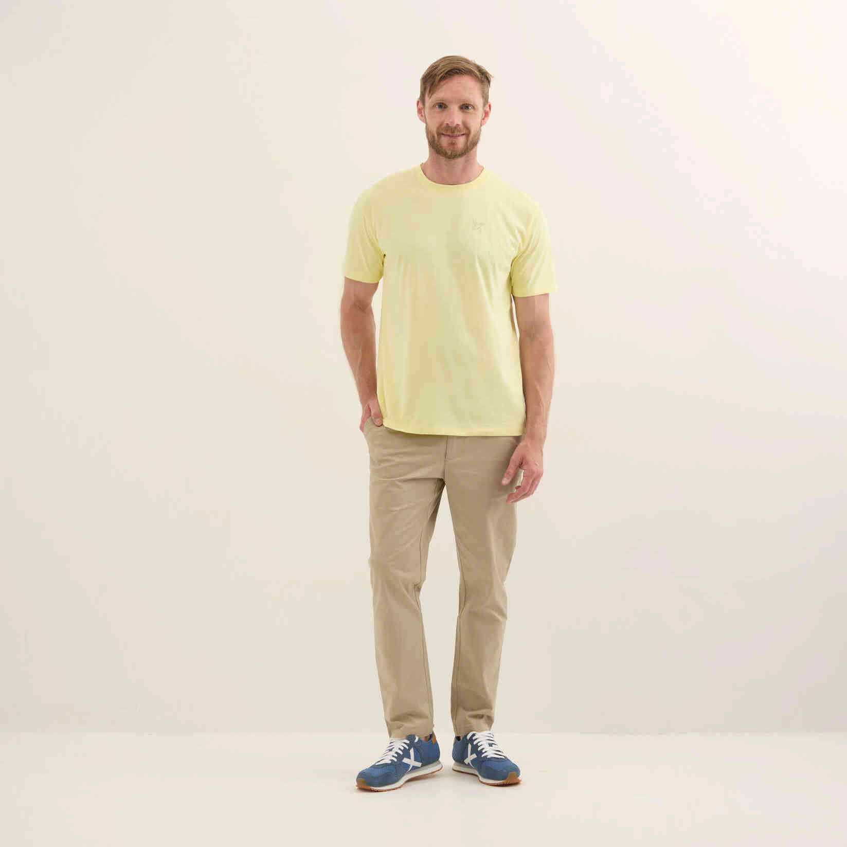 Camiseta Básica Algodón Orgánico Amarilla ESSENTIALS T-SHIRT YELLOW