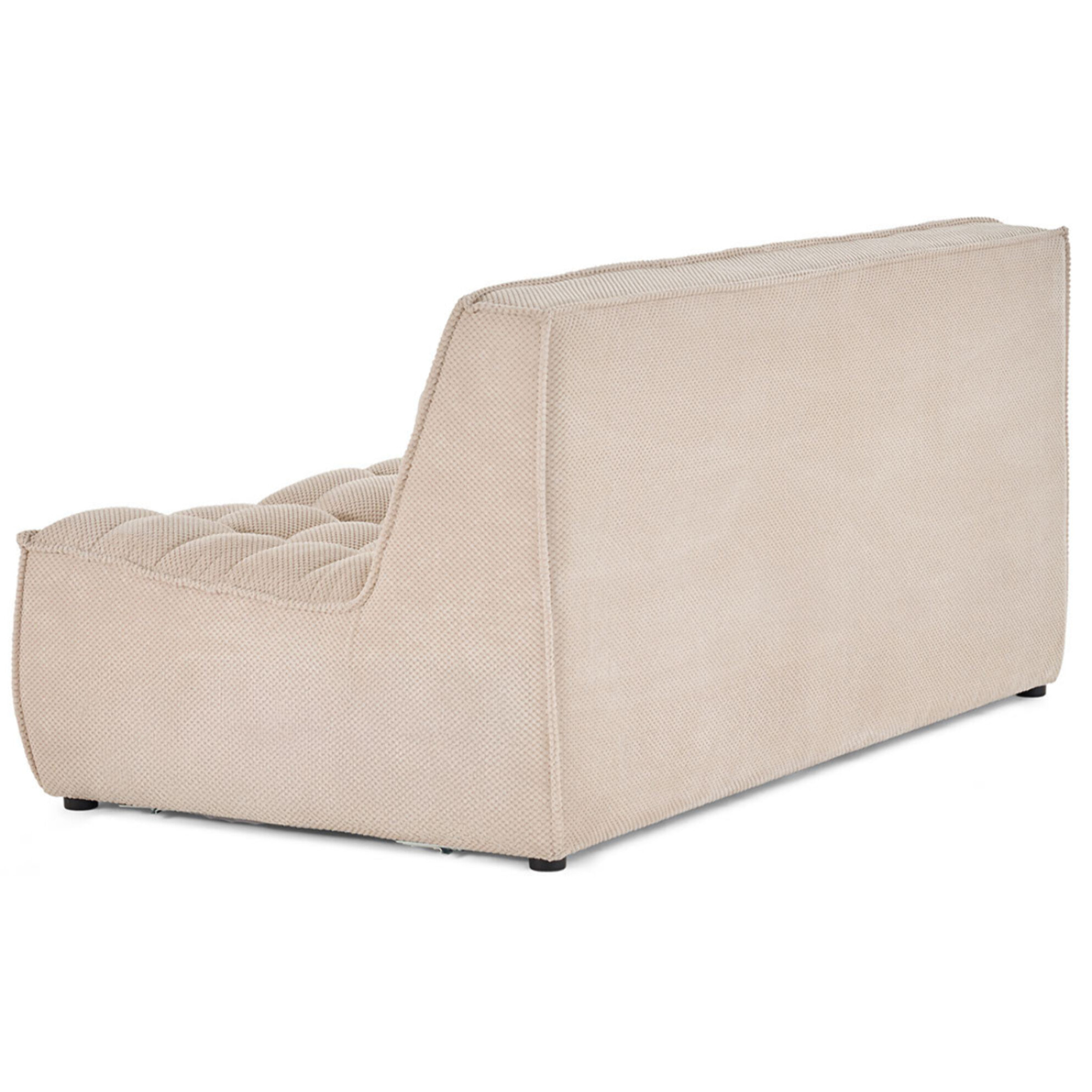 Ellie - canapé 2 places en velours texturé - Beige