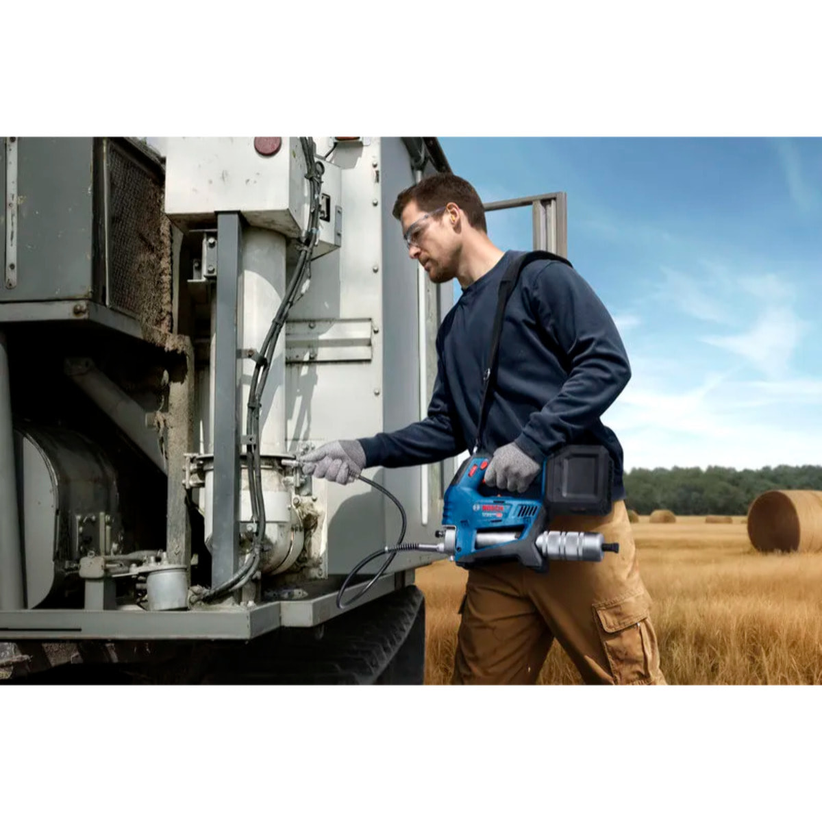 Pompe à graisse sans fil GFP 18V-10 - Sans batterie ni chargeur - BOSCH - 06019N6000