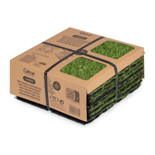 Pack 9 Baldosas Césped Artificial Clickgreen 30x30 Cm