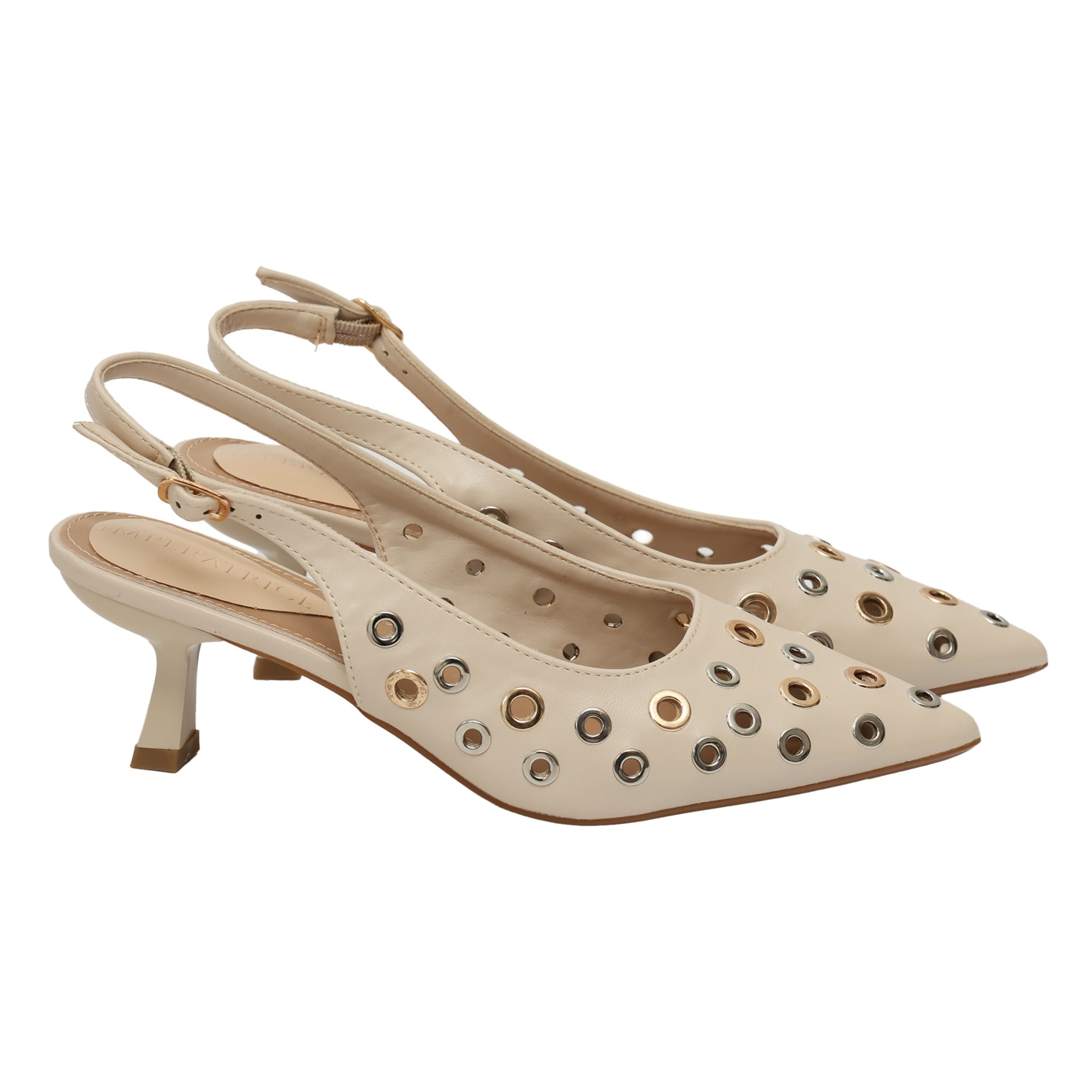 Decolletè borchie - tacco7,0 cm