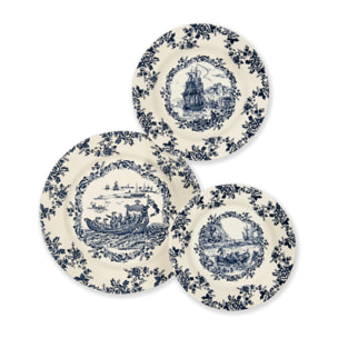 Servizio piatti 12 pezzi Excelsa – Les Voyages, Ceramica Multicolore