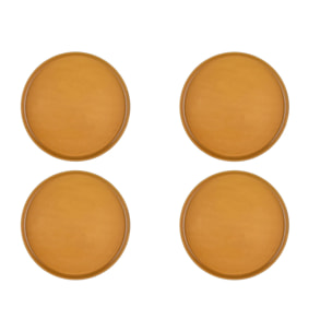 Assiette SCANDI Ø27,5cm - 4 pièces - Ocre