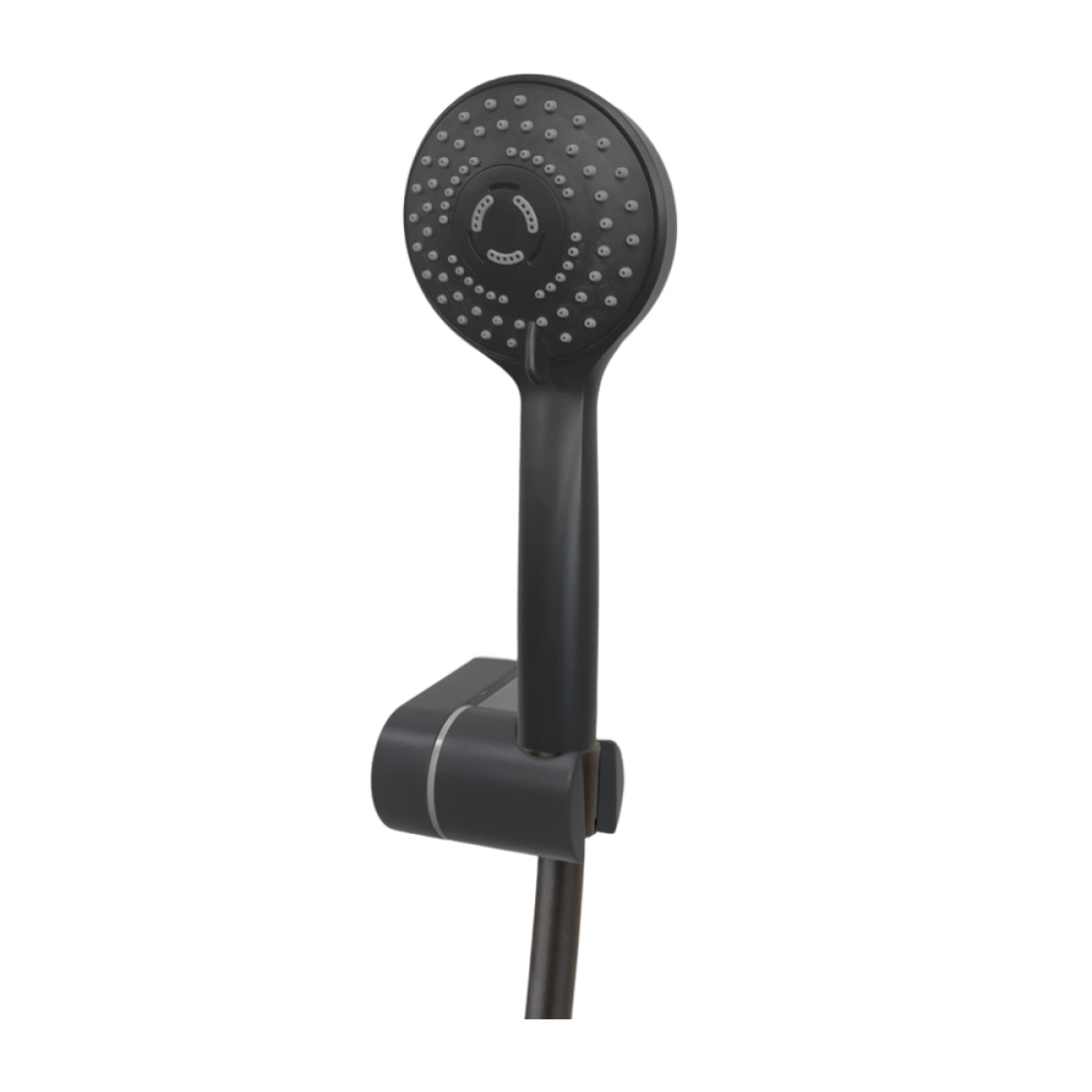 Pommeau de douche + support + flexible PAINI Ruby Rond Noir Mat